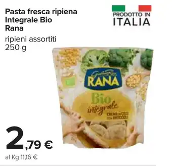 Carrefour Iper Rana Pasta fresca ripiena Intergale Bio 250g offerta