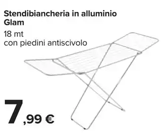 Carrefour Iper Glam Stendibiancheria in alluminio 18mt offerta