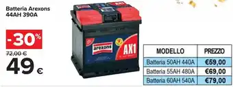 Carrefour Iper Arexons Batteria 44AH 390A offerta