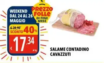 Tigros SALAME CONTADINO CAVAZZUTI offerta