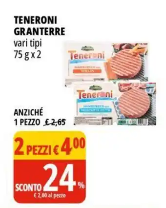 Tigros TENERONI GRANTERRE vari tipi 75gx2 offerta