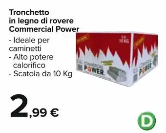 Commercial Power Tronchetto in legno di rovere 10kg