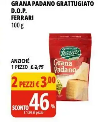 Tigros GRANA PADANO GRATTUGIATO D.O.P. FERRARI 100 g offerta