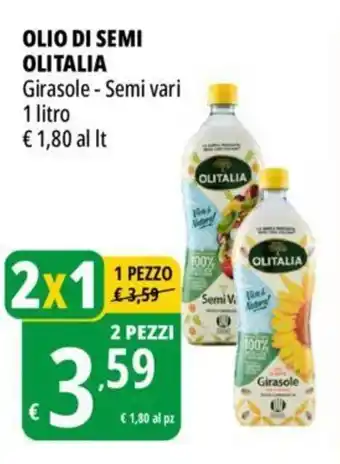 Tigros OLIO DI SEMI OLITALIA Girasole - Semi vari 1 litro offerta