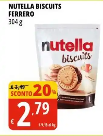 Tigros NUTELLA BISCUITS FERRERO 304 g offerta