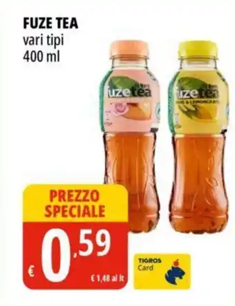 Tigros FUZE TEA vari tipi 400 ml offerta