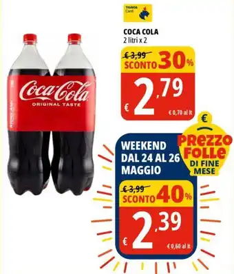 Tigros COCA COLA 2 litri x 2 offerta