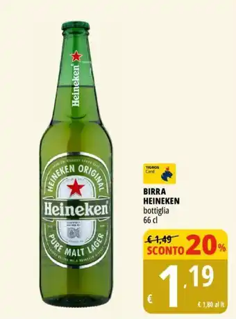 Tigros BIRRA HEINEKEN bottiglia 66 cl offerta