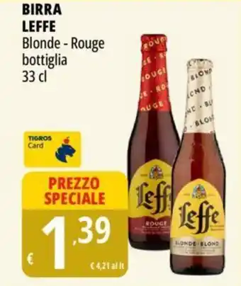 BIRRA LEFFE Blonde - Rouge bottiglia 33 cl