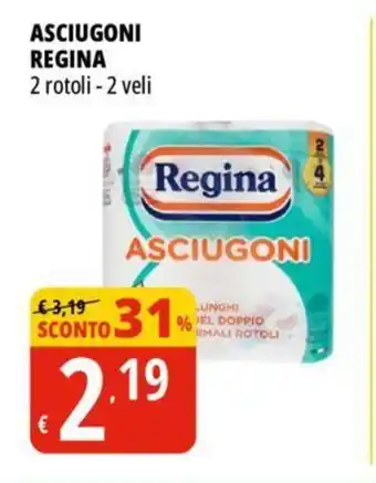 Tigros ASCIUGONI REGINA 2 rotoli - 2 veli offerta