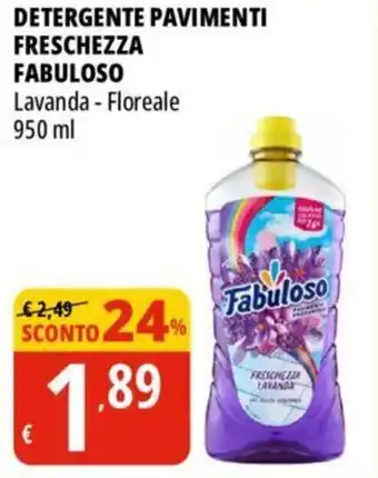 Tigros DETERGENTE PAVIMENTI FRESCHEZZA FABULOSO Lavanda - Floreale 950 ml offerta