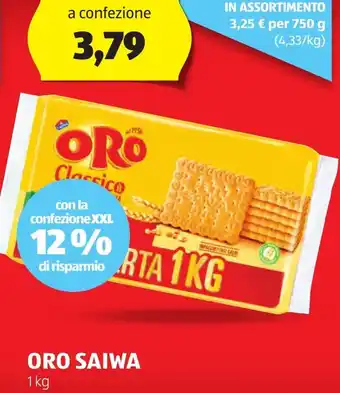 ALDI ORO SAIWA 1 kg offerta