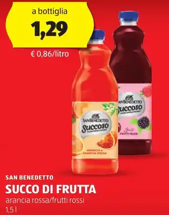 ALDI SAN BENEDETTO SUCCO DI FRUTTA arancia rossa/frutti rossi 1,5 l offerta