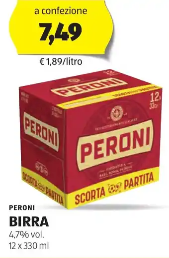 ALDI PERONI BIRRA 12 x 330 ml offerta