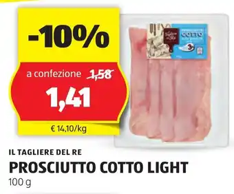 ALDI IL TAGLIERE DEL RE PROSCIUTTO COTTO LIGHT 100 g offerta