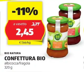 ALDI BIO NATURA CONFETTURA BIO albicocca/fragola 320 g offerta