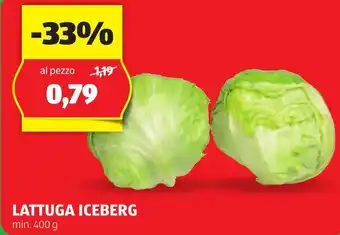 ALDI LATTUGA ICEBERG min. 400 g offerta