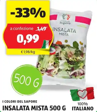 ALDI I COLORI DEL SAPORE INSALATA MISTA 500 G offerta