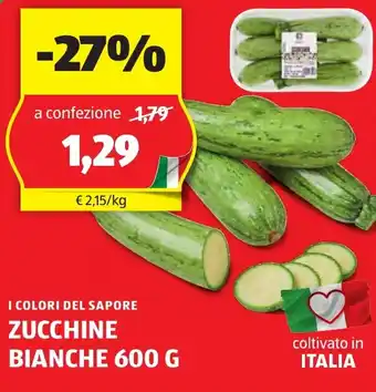 ALDI I COLORI DEL SAPORE ZUCCHINE BIANCHE 600 G offerta