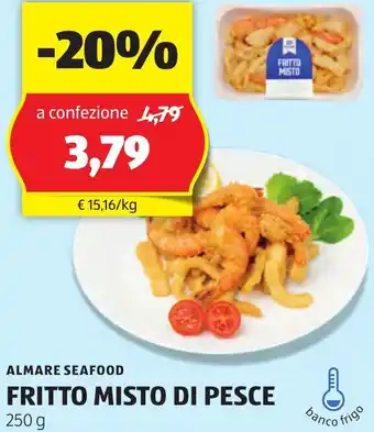 ALDI ALMARE SEAFOOD FRITTO MISTO DI PESCE 250 g offerta