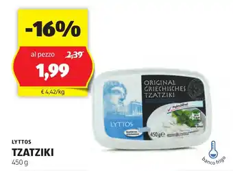 ALDI LYTTOS TZATZIKI 450 g offerta