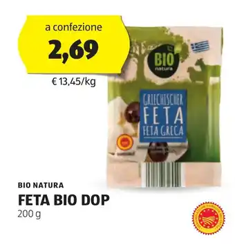 ALDI BIO NATURA FETA BIO DOP 200 g offerta