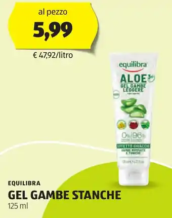 ALDI EQUILIBRA GEL GAMBE STANCHE 125 ml offerta