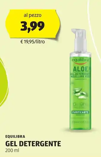 ALDI EQUILIBRA GEL DETERGENTE 200 ml offerta