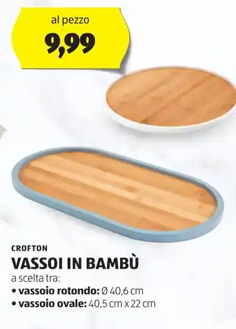 ALDI CROFTON VASSOI IN BAMBÙ offerta