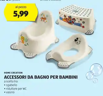 ALDI HOME CREATION ACCESSORI DA BAGNO PER BAMBINI offerta