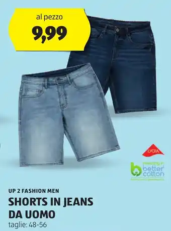 ALDI UP 2 FASHION MEN SHORTS IN JEANS DA UOMO offerta