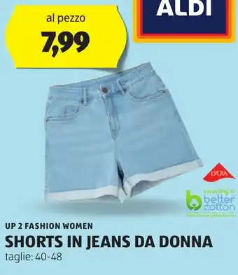 ALDI UP 2 FASHION WOMEN SHORTS IN JEANS DA DONNA offerta