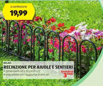 ALDI BELAVI RECINZIONE PER AIUOLE E SENTIERI offerta