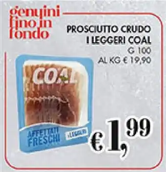PROSCIUTTO CRUDO I LEGGERI COAL G 100