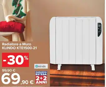 Carrefour Iper Klindo Radiatore a Muro KTE1500-21 offerta