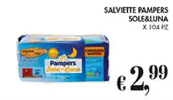 Coal SALVIETTE PAMPERS SOLE&LUNA X 104 PZ offerta
