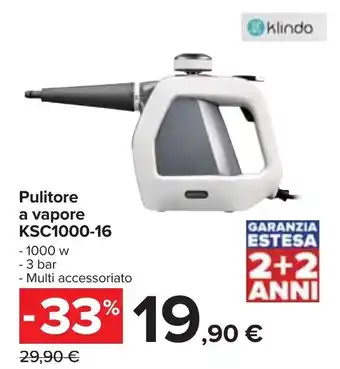 Carrefour Iper Klindo Pulitore vapore KSC1000-16 offerta
