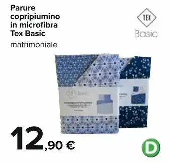 Carrefour Iper Tex Basic Parure copripiumino in microfibra offerta