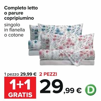 Completo letto o parure copripiumino