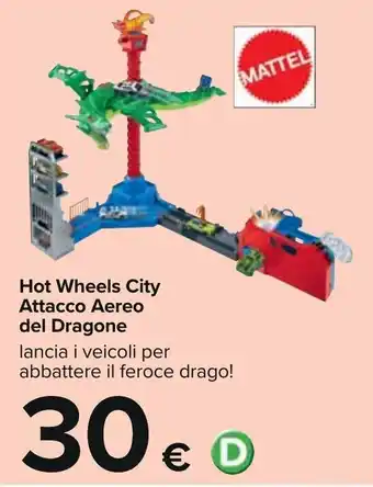 Carrefour Iper Hot Wheels City Attacco Aereo del Dragone offerta