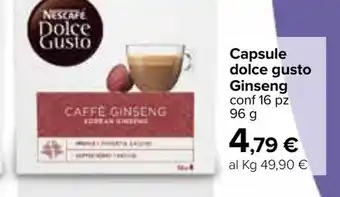 Carrefour Iper Nescafe Dolce Gusto Ginseng 16pz 96g offerta