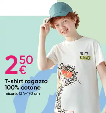 Pepco T-shirt ragazzo 100% cotone misure: 134-170 cm offerta