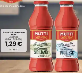 Interspar Passata di pomodoro Mutti assortita 400 g offerta