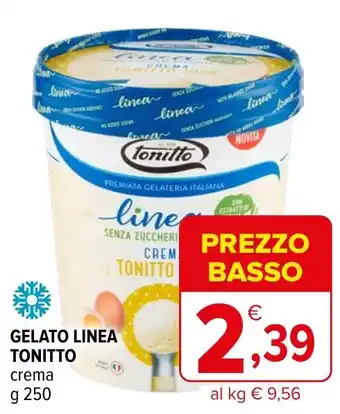 Iperal GELATO LINEA TONITTO crema g 250 offerta