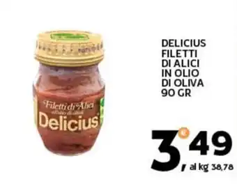 Extra Supermercati DELICIUS FILETTI DI ALICI IN OLIO DI OLIVA 90 GR offerta