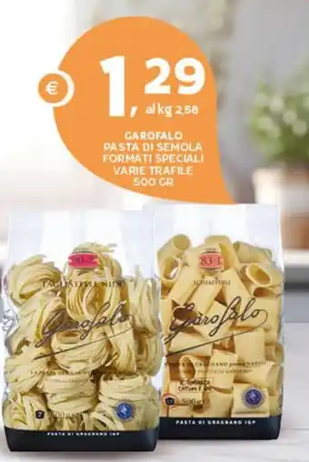 Extra Supermercati GAROFALO PASTA DI SEMOLA FORMATI SPECIALI VARIE TRAFILE 500 GR offerta