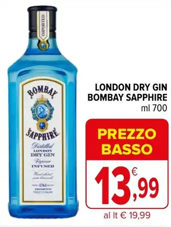 Iperal LONDON DRY GIN BOMBAY SAPPHIRE ml 700 offerta