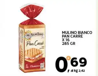 Extra Supermercati MULINO BIANCO PAN CARRE X 16 285 GR offerta