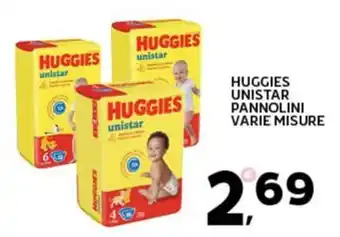 Extra Supermercati HUGGIES UNISTAR PANNOLINI VARIE MISURE offerta