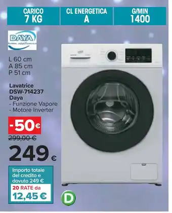 Carrefour Lavatrice DSW-714237 Daya offerta